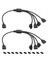 2pcs Argb Ayırıcı Kablosu 1 Ila 4 Kadın Ila Dişi 5V 3 Pin Adreslenebilir Rgb Ayırıcı Uzantı Kablosu Argb LED Senkronizasyon Kablosu (Yurt Dışından) 1