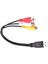 Hdtv Tv Televizyon Kablosu Için 3 Rca Dişi Adaptör Ses Dönüştürücü Video Av A/v Kablosu 2 Adet USB Erkek Fişi (Yurt Dışından) 4