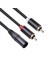 2x Xlr&#39 Den Çift Rca Ses Kablosu A1 Xlr Erkek 3 Pin To Dual Rca Erkek Fiş Ses Kablosu Amplifikatörü Karıştırma Av Kablosu 2m (Yurt Dışından) 4