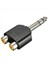 4pcs 6 35MM 1/4 Inç Erkek Stereo Ila 2 Çift Rca Dişi Y Sıfırlayıcı Ses Adaptör Dönüştürücü (Yurt Dışından) 2