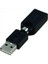3x Siyah USB 2 0 Erkek - USB Kadın 360 Derece Dönme Açısı Uzatma Adaptörü (Yurt Dışından) 2