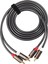 Rexlis 2 Rca - 2 Rca Erkek - Erkek Hifi Ses Kablosu Ofc Av Hoparlör Tel Tv DVD Amplifikatör Subwoofer Soundebar 1 8m (Yurt Dışından) 1