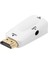 1080P HDMI Erkek - VGA Kadın Adaptör Video Dönüştürücü Ses Çıkışı N3 Beyaz (Yurt Dışından) 1