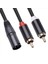 3x Xlr - Çift Rca Audio Kablosu A1 Xlr Erkek 3 Pin - Çift Rca Erkek Fişi Stereo Ses Amplifikatör Karıştırma Av Kablosu 1m (Yurt Dışından) 3