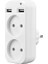 Duvar USB Fiş Adaptörü Çift Soket Çıkışı Telefon Ücreti Çift USB Port 5V 2A USB Electrique Outlet Ab Fişi (Yurt Dışından) 1