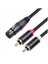 2x 3pin Xlr Dişi Ila Çift Rca Erkek Y Ayırıcı Kablosu Mikser Amplifikatör Ses Kablosu Stereo Ses Ara Bağlantı Kablosu 3 Metre (Yurt Dışından) 3