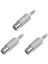 3pcs 3 5mm Stereo Erkek - Rca Mono Kadın Ses Adaptörü Gümüş (Yurt Dışından) 1
