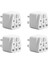 4x Abd Seyahat Fişi Adaptörü Ab/uk/au/ın/cn/jp/asıa/italya/brezilya&#39 Ya Abd&#39 Ye (Tip B) 3 Prong Abd Fişi Şarj Converter Beyaz (Yurt Dışından) 1