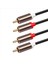 3x 2rca - 2 Rca Koaksiyel Ses Kablosu 3 5 Jack Stereo Rca Ses Kablosu Ev Sineması DVD Tv Amplifikatörü CD Soundbox (Yurt Dışından) 5