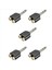 5pcs 6 35MM 1/4 Inç Erkek Stereo Ila 2 Çift Rca Dişi Y Sıfırlayıcı Ses Adaptör Dönüştürücü (Yurt Dışından) 1