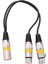 2x 30CM 3pin Xlr Erkek - 2 Xlr Dişi Ses Uzatma Kablosu Y Mıc Mıxer Kayıcı Için Dj Kablosu (Yurt Dışından) 2