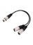 Yeni 3pin Xlr Dişi Jak - Çift 2 Erkek Fiş Y Ayırıcı Kablo Adaptörü 1 Ft Kordon (Yurt Dışından) 1