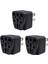 3x Abd Seyahat Fiş Adaptörü Ab/uk/au/ın/cn/jp/asıa/italya/brezilya - Abd&#39 Ye (Tip B) 3 Prong Abd Fişi Şarj Converter Siyah (Yurt Dışından) 1