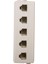 Bej RJ11 6P4C Erkek Fiş 5 Bağlantı Noktasına 6P2C Dişi Soket Telefon Hattı Ayırıcı Adaptörü (Yurt Dışından) 5
