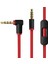 Beats Studio Executive Mixer Solo Hd Kablosuz ve Pro Kulaklıklar Için 2x Uzaktan Talk Ses Kablosu (Siyah+Kırmızı ve Siyah) (Yurt Dışından) 3