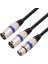 3 Pin Xlr Dişi Ila Çift Xlr Erkek Y Ayırıcı Kablosu Xlr Ayırıcı Kablosu Mikrofon Ayırıcı Kablosu Ses Adaptörü 50CM B (Yurt Dışından) 1
