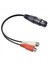 2x Xlr - Çift Rca Kablosu Xlr - Rca Y Ayırıcı Kablosu 3 Pin Xlr Dişi - 2rca Dişi Amplifikatör Karıştırma Fişi Av Kablosu 0 2m (Yurt Dışından) 2