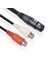 2x Xlr - Çift Rca Kablosu Xlr - Rca Y Ayırıcı Kablosu 3 Pin Xlr Dişi - 2rca Dişi Amplifikatör Karıştırma Fişi Av Kablosu 0 2m (Yurt Dışından) 4