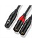 Xlr-Xlr Y-Sprıtter Kablosu Dengeli Xlr Kadın-Çift Xlr Erkek Ses Mikrofon Adaptörü 2 Xlr-Xlr Ses Adaptörü B (Yurt Dışından) 1