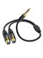 Çift Dişi Xlr Ila 1/4 Inç Trs Stereo Erkek Fiş Y-Sprıtter Kablo 2-Xlr Dişi Çeyrek Inç Adaptör Yama Kablosu-A (Yurt Dışından) 1