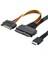 Oculink SFF-8611 4i-Pcıe SFF-8639 U 2 Nvme Sata 15P Erkek Güç Sunucu Kablosu Bilgisayar Aksesuarları (Yurt Dışından) 4