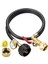 3ft Qcc Propan Dolum Adaptörü Hortumu Göstergeli ve Açma/kapama Kontrol Valfı ile 1 Lb ile Dolu Uzatılmış Propan Doldurma Hortumu (Yurt Dışından) 1