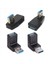 8pcs USB 3 0 Adaptör Kuplörleri 90 Derece Erkek - Kadın USB Konnektörü - Sol Sağ Yukarı Aşağı Açılı Adaptör Dahil (Yurt Dışından) 2