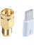 1x USB Tip C 3 1 Erkek-Mikro-Usb 2 0 5 Pin Kadın Veri Adaptörü ve 1x Sma Erkek Fişi-Rp-Sma Kadın Rf Koax Adaptör (Yurt Dışından) 1
