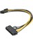 1pcs Pc Psu Atx 24 Pimli Dişi Ila Çift Pcı-E 6 Pimli Erkek Dönüştürücü Adaptörü Gpu Güç Kablosu Kablosu 18AWG 30CM Jumper Başlayıcı (Yurt Dışından) 1
