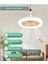 Uzaktan Kumanda ve Işık 30W LED Lamba Fanı ile Tavan Fanı Akıllı Sessiz Tavan Fanı E27 Dönüştürücü Taban Beyaz (Yurt Dışından) 5