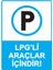 Lpg’li Araçlar Içindir! Isg Uyarı Levhası Pvc A5 15X21 cm 1