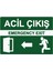 Acil Çıkış Emergency Exıt Isg Uyarı Levhası Pvc A5 15X21 cm 1