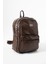 Suni Deri Yıkama Sırt çantası (Poliüretan) Kahverengi MODEL:(571-14-16H) 3
