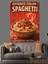 Spagetti Makarna Yemek Poster Dekoratif Kanvas - Mdf Ahşap Tablo 2