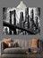Brooklyn Köprüsü Siyah Beyaz Fotoğraf Dekoratif Kanvas - Mdf Ahşap Tablo 4