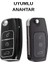 Ford Focus Mk2 Fiesta C-Max Courier Mondeo Courier Ecosport B-Max 3 Buton Nano Anahtar Kılıfı Siyah 2