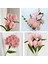 25 Adet Gül Kurusu Pembe Şönil , Çiçek Yapımına Uygun Tüylü Tel, 30 cm 6 mm 4