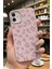 iPhone 11 Kılıf Pembe Leopar Desenli Ince Yumuşak Silikon 1
