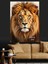 Kükreyen Aslan Hayvan Portresi Dekoratif Kanvas - Mdf Ahşap Tablo 2