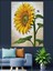 Dev Ayçiçeği Parlak Sarı Dekoratif Kanvas - Mdf Ahşap Tablo 5