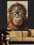 Orman Orangutanı Yağlıboya Görünüm Dekoratif Kanvas - Mdf Ahşap Tablo 2