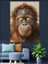 Orman Orangutanı Yağlıboya Görünüm Dekoratif Kanvas - Mdf Ahşap Tablo 3