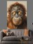 Orman Orangutanı Yağlıboya Görünüm Dekoratif Kanvas - Mdf Ahşap Tablo 4