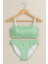 Kadın Mint Yeşili Askılı Bikini Takımı – Iki Parça – Dokulu Mayo Kumaşı 1440-1Y 4