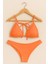 Kadın Üçgen Bağlamalı Turuncu Bikini Takımı – Esnek Likralı 1001-57 5