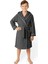 Çocuk Bornoz | %100 Pamuklu-Antrasit-Yumuşak Doku-Kapüşonlu-Cepli-Biyeli 5