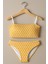Bal Petek Desenli Sarı Bikini Takımı – Çift Taraflı Şık Tasarım 1140-S 4