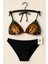 Leopar Desenli Üst – Siyah Alt Bikini Takımı 1001-45 3