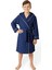 Çocuk Bornoz 5-6 Yaş | %100 Pamuklu-Lacivert-Yumuşak Doku-Kapüşonlu-Cepli-Biyeli 5