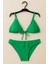 Kadın Yeşil Üçgen Bağlamalı Bikini Takımı – Likralı Esnek Kumaş 1001-56 1